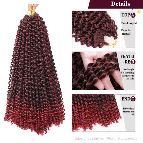 High Quality Passion Twist Crochet Braid Pre Looped Passion Twist Crochet Hair